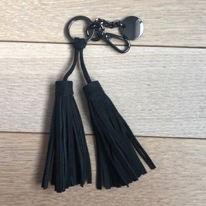 Real suede tassel accessory - Black